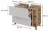 Waschbeckenunterschrank Vicco Karen Weiß/Sonoma 80 x 65 cm Produktbild-Vorschau 2