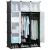 Grande armoire modulaire noire armoire pliante spacieuse Voir les images du produit 1