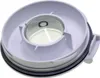 A close-up view of a white drain filter with a clear glass dome. Produktbild-Vorschau
