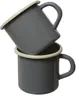 Krüger Becher - Blechbecher emailliert - D: 8cm - 0,35L - grau, creme - 2 Stück Produktbild-Vorschau