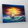 Bilder auf glas - Meer Welle Boot - 70x50cm - Glasbilder - Produktbild-Vorschau 4