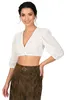 Dirndlbluse Erlabrunn Dreiviertelarm Puffarm ecru 34 Produktbild-Vorschau 8