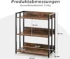 COSTWAY 3-stöckiges Bücherregal, industrielles Ablageregal Produktbild-Vorschau 7