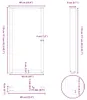 vidaXL Pieds de table de bar en U 2 pcs. Blanc 60x(110-111) Voir les images du produit 7