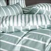 A close-up view of striped bedding. Produktbild-Vorschau