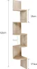 A diagram showing the dimensions of a corner shelf unit. Produktbild-Vorschau