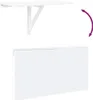 A white foldable wall-mounted table shown in two states: deployed and folded. Náhled obrázku produktu