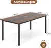 Stół konferencyjny COSTWAY 180x90cm, stół konferencyjny dla Podgląd zdjęcia produktu 3