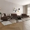 Sofa Set 3-2-1 für Wohnzimmer – Bequeme Braun-Weiß Produktbild-Vorschau 1