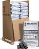 A pallet of coal sacks with a single sack and loose coal in the foreground. Produktbild-Vorschau