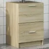 vidaXL Waschbeckenunterschrank Sonoma-Eiche 40x37x59 cm Produktbild-Vorschau 2