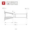 STIER Zinkenfräser HW 8 mm Durchmesser 20mm NL26 mm 10 Grad Produktbild-Vorschau 2