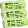 3x GP Akku 2/3 AAA 1,2V / 400mAh GP40AAAM Micro NiMH Akku Produktbild-Vorschau 1