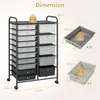 CHARIOT ROULETTES COSTWAY avec 15 tiroirs empilables, Voir les images du produit 5
