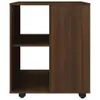 vidaXL Szafka na kółkach brązowy dąb 60x53x72 cm materiał Podgląd zdjęcia produktu 5