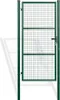 A green metal garden gate with a mesh infill. Produktbild-Vorschau