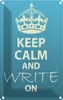 vianmo Blechschild 18x12 cm Keep Calm and write on Yoga Produktbild-Vorschau 1