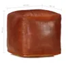 vidaXL Pouf Světle hnědý 40 x 40 x 40 cm Pravá kozí kůže Náhled obrázku produktu 3