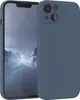 A dark blue phone case is shown next to a smartphone. Produktbild-Vorschau