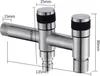 Doppel Wasserhahn aus Edelstahl für Wasseranschluss im Produktbild-Vorschau 2