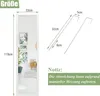 COSTWAY 33x119cm Celoplošné zrkadlo s háčikmi na zavesenie Náhľad obrázku produktu 4