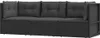 vidaXL 3-tlg. Garten-Lounge-Set mit Kissen Schwarz Poly Produktbild-Vorschau 4
