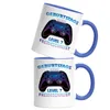 Geburtstagskind Level 7 Freigeschaltet Tasse Blau Happy Produktbild-Vorschau 2