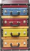 A chest of drawers designed to look like vintage suitcases. Podgląd zdjęcia produktu