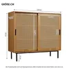 MODFU Buffet Rustique - Meuble de Rangement en Bois Noyer Voir les images du produit 4