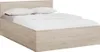 A wooden bed frame with white pillows on a white background. Náhled obrázku produktu