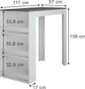 Stół barowy Vicco Repose Biały/antracyt 57 x 117 cm, Model Podgląd zdjęcia produktu 2