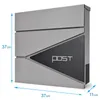 A modern gray mailbox with a black triangular section labeled 'POST'. Produktbild-Vorschau