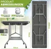 tillvex Gartentisch 220x70cm klappbar Anthrazit Kunststoff Produktbild-Vorschau 2