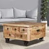vidaXL Couchtisch Raues Mangoholz 70x70x40 cm Produktbild-Vorschau 20