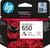 The image shows the packaging of an HP Ink Advantage 650 tri-color ink cartridge. Anteprima dell’immagine prodotto