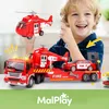 Malplay Feuerwehr Lkw Hubschrauber Auto Spielfahrzeuge 1:16 Produktbild-Vorschau 14