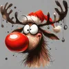 Lustiges Reh Rentier Rudolf Elch - Weihnachten Xmas Produktbild-Vorschau 3