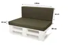 Palettenkissen-Set 120×80 x 120×40 cm Grün – Sitz- und Produktbild-Vorschau 3