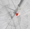 Close-up view of the internal mechanism of a white umbrella. Produktbild-Vorschau