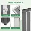 ELANDEPOT Abri de jardin 242 × 126 × 182 cm gris rangement Voir les images du produit 6