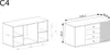 Technical drawings and dimensions of a piece of furniture. Náhľad obrázku produktu