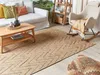 BELIANI Teppich Beige Jute Baumwolle 140 x 200 cm Produktbild-Vorschau 2