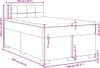 vidaXL Boxspringbett mit Matratze Creme 120x190 cm Stoff Produktbild-Vorschau 8