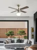 Ventilateur de plafond bronze antique avec éclairage, 107 Voir les images du produit 9