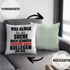 Jobwechsel Deko-Kissen mit Füllung 40x40 Geschenk Kollegin Produktbild-Vorschau 2