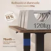 Close-up of a desk with weights on it, highlighting its strength and stability. Anteprima dell’immagine prodotto