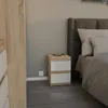 MRBLS_HOME - Nachttisch Eiche Sonoma / Weiß Glanz - Produktbild-Vorschau 8