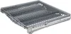 A dishwasher cutlery basket with sliding rails, shown from a diagonal angle against a white background. Voir les images du produit