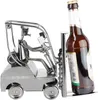 A metal figurine of a forklift holding a beer bottle. Podgląd zdjęcia produktu