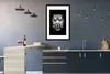 MuchoWow® Gerahmtes Poster Kopf eines Tigers vor schwarzem Produktbild-Vorschau 5